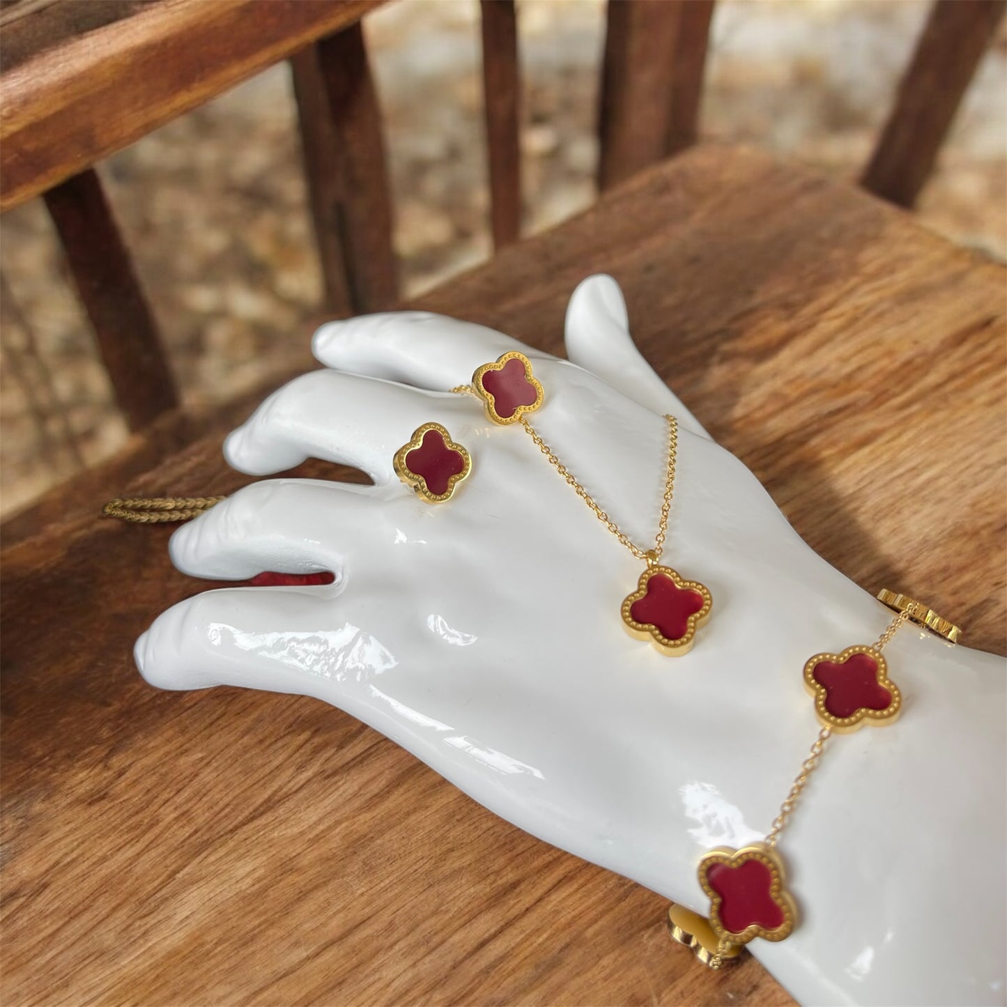 SET TREBOLES : VERDES / BLANCOS / ROJOS Y NEGROS