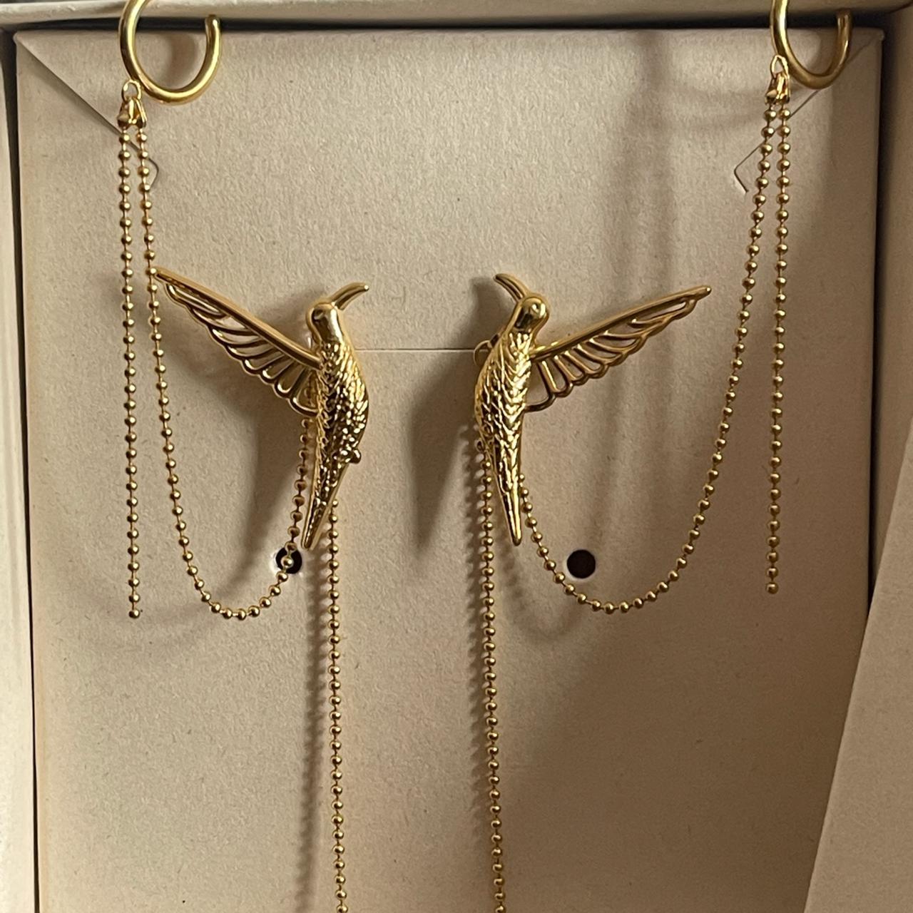 PAJAROS ORO LAMINADO 18K
