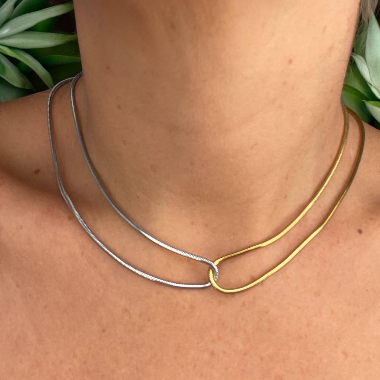 COLLAR DUO ORO / PLATA