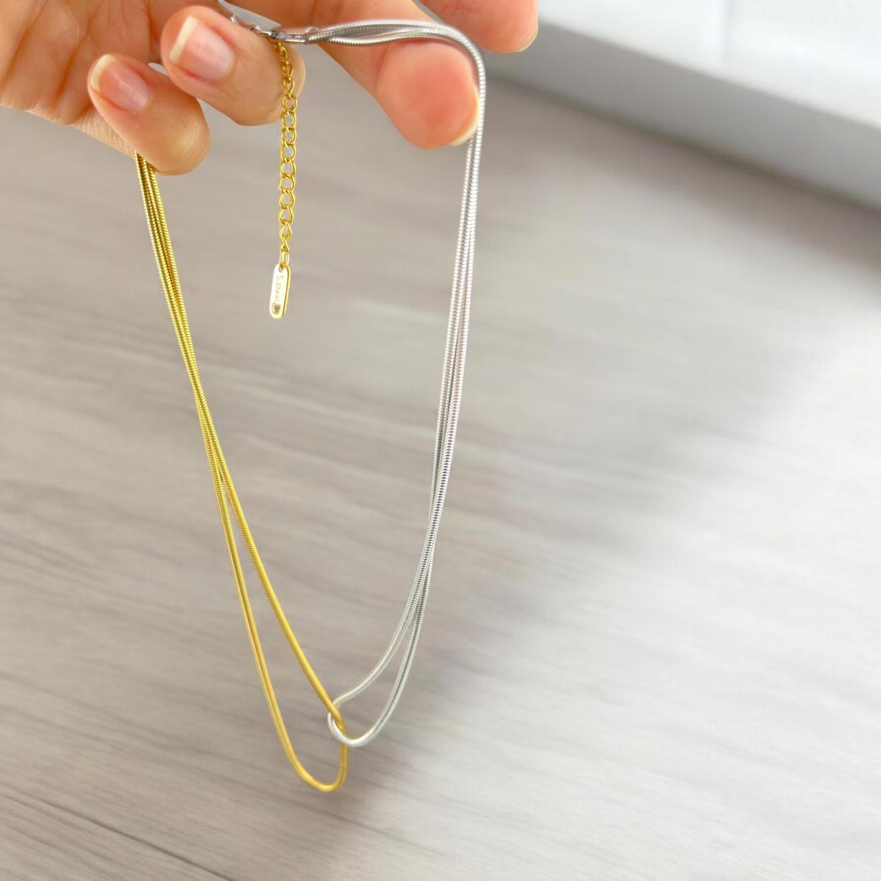COLLAR DUO ORO / PLATA